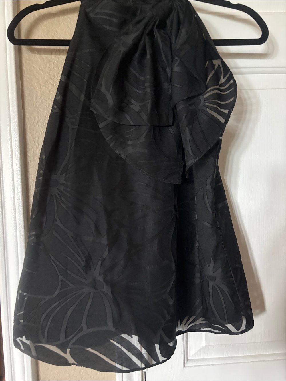 Milly black  Floral Overlay Dress